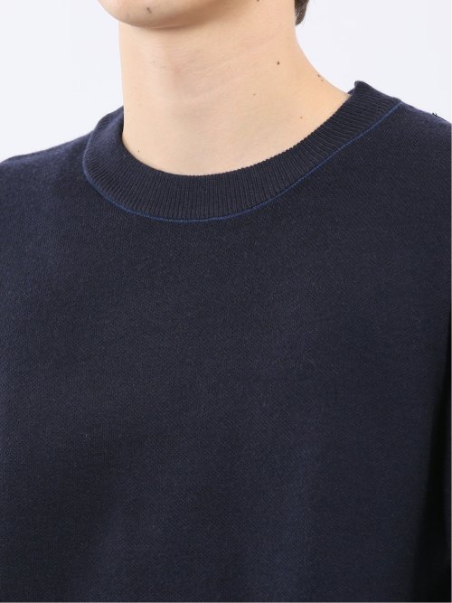 ウォッシャブル ストレッチ クルーニット