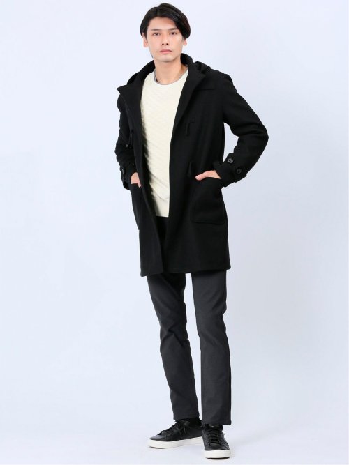 ストレッチウォッシャブル ふわもち編地MIX クルーニット