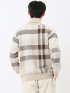 ウォッシャブル ストレッチ チェック柄 タートルニット