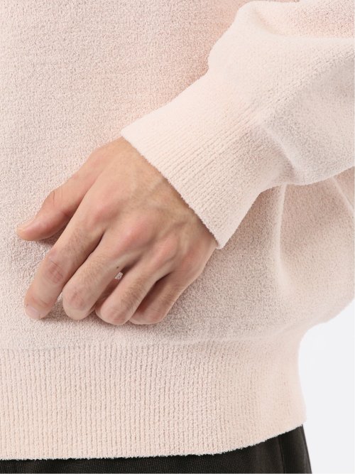 ハンドウォッシャブル ストレッチ シェニールヤーン クルーニット