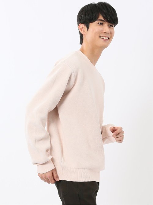 ハンドウォッシャブル ストレッチ シェニールヤーン クルーニット