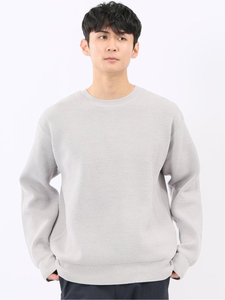 ハンドウォッシャブル ストレッチ シェニールヤーン クルーニット