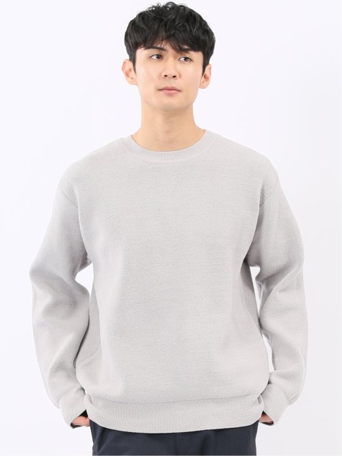 ハンドウォッシャブル ストレッチ シェニールヤーン クルーニット