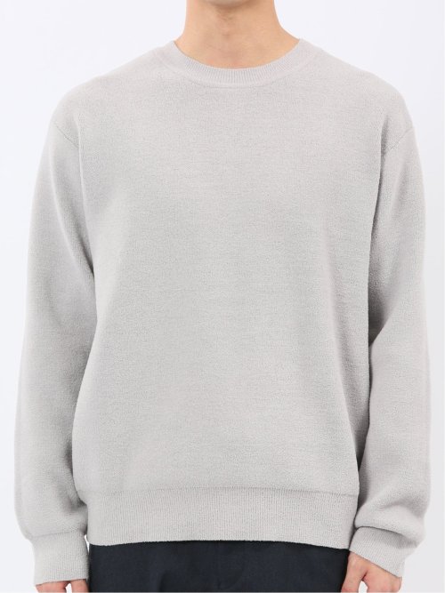 ハンドウォッシャブル ストレッチ シェニールヤーン クルーニット