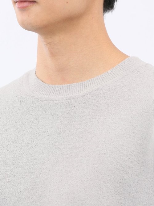 ハンドウォッシャブル ストレッチ シェニールヤーン クルーニット