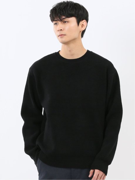 ハンドウォッシャブル ストレッチ シェニールヤーン クルーニット