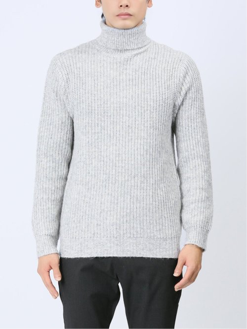 メランジ畦編 タートルニット