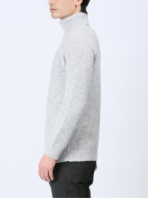 メランジ畦編 タートルニット