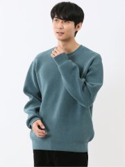 ハンドウォッシャブル ストレッチ シェニールヤーン クルーニット