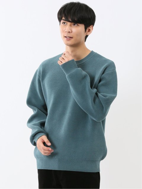 ハンドウォッシャブル ストレッチ シェニールヤーン クルーニット