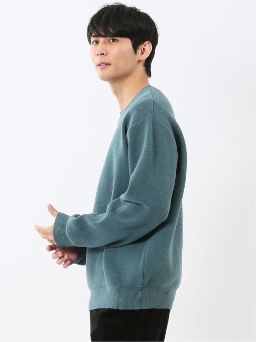 ハンドウォッシャブル ストレッチ シェニールヤーン クルーニット