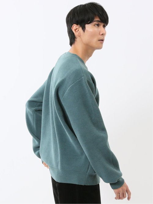 ハンドウォッシャブル ストレッチ シェニールヤーン クルーニット