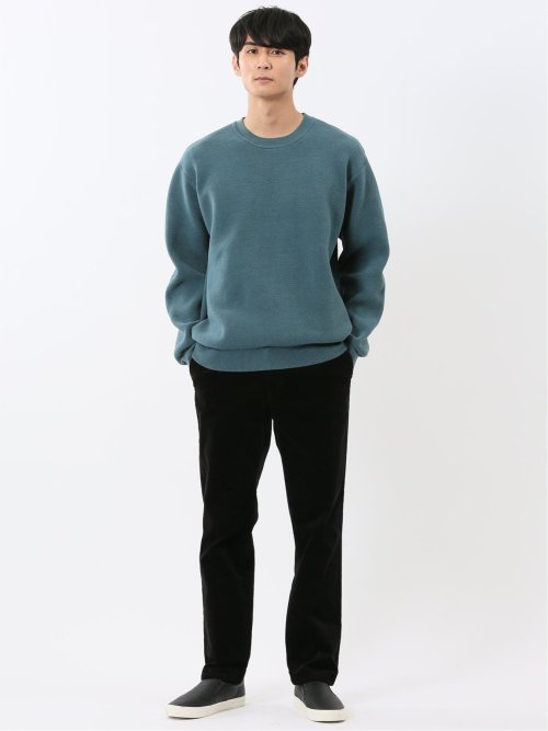 ハンドウォッシャブル ストレッチ シェニールヤーン クルーニット