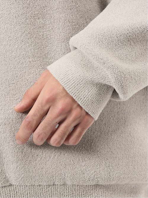 ハンドウォッシャブル ストレッチ シェニールヤーン ニットカーディガン