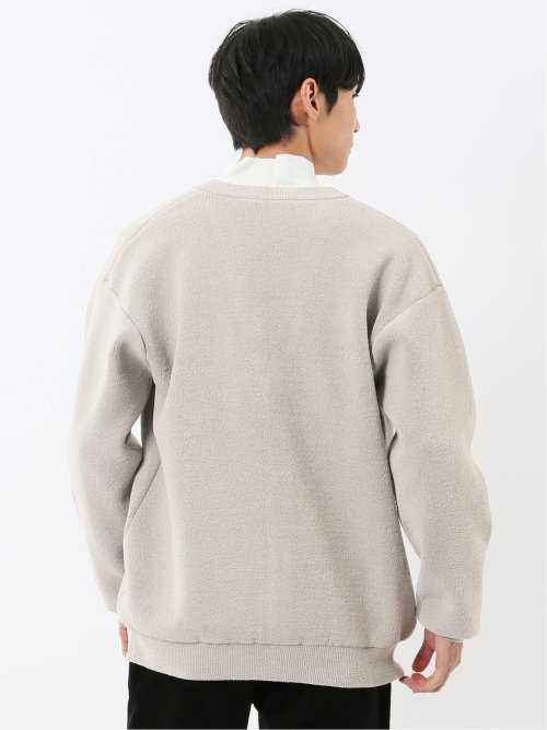 ハンドウォッシャブル ストレッチ シェニールヤーン ニットカーディガン