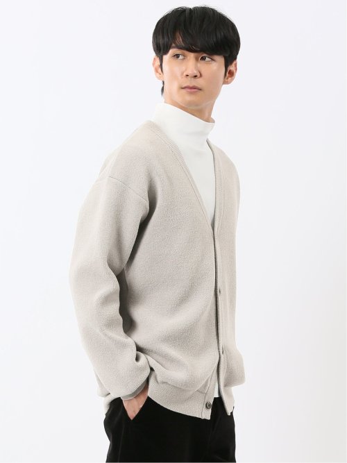 ハンドウォッシャブル ストレッチ シェニールヤーン ニットカーディガン