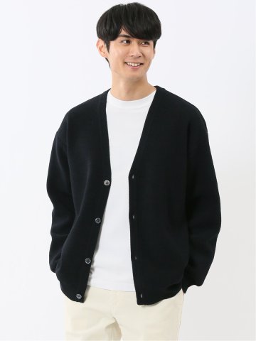 ハンドウォッシャブル ストレッチ シェニールヤーン ニットカーディガン