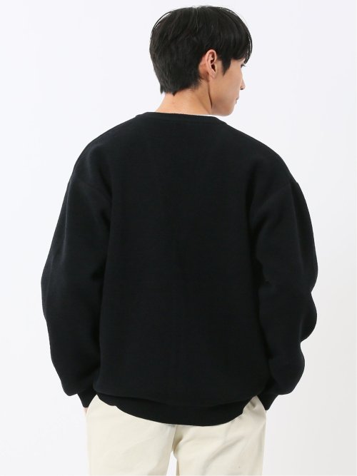 ハンドウォッシャブル ストレッチ シェニールヤーン ニットカーディガン