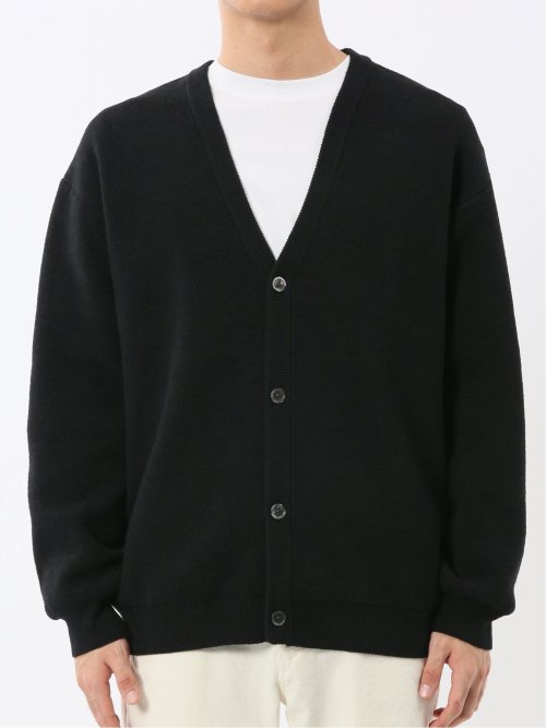 ハンドウォッシャブル ストレッチ シェニールヤーン ニットカーディガン