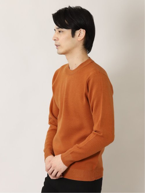 クロスストレッチ クルーネックニット