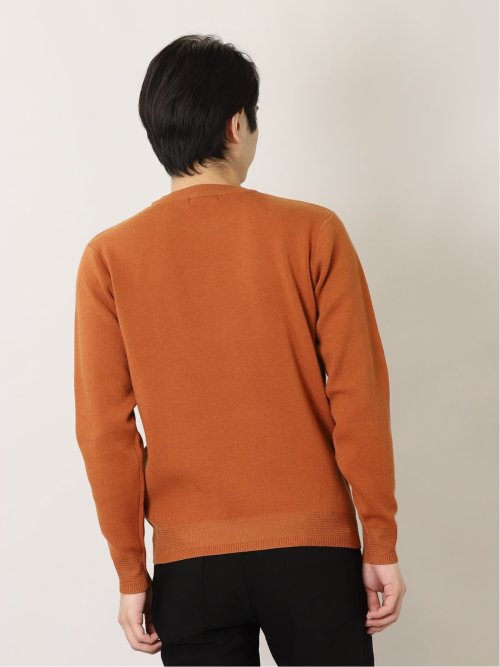 クロスストレッチ クルーネックニット