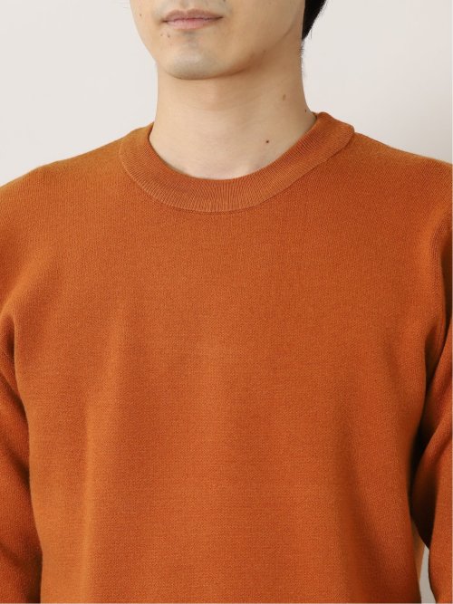 クロスストレッチ クルーネックニット