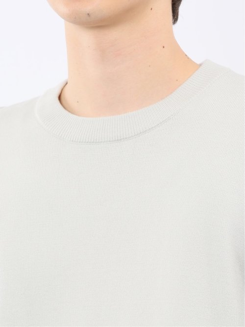 ウォッシャブル ストレッチ 天竺 クルーニット