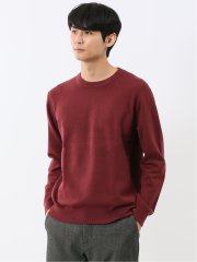 ウォッシャブル ストレッチ 天竺 クルーニット