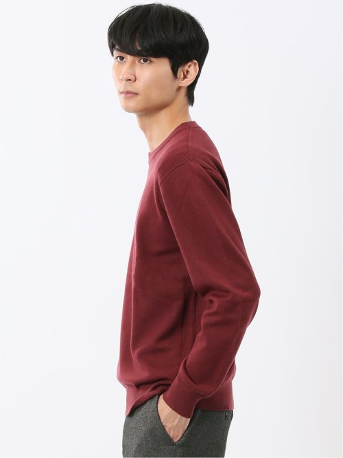 ウォッシャブル ストレッチ 天竺 クルーニット