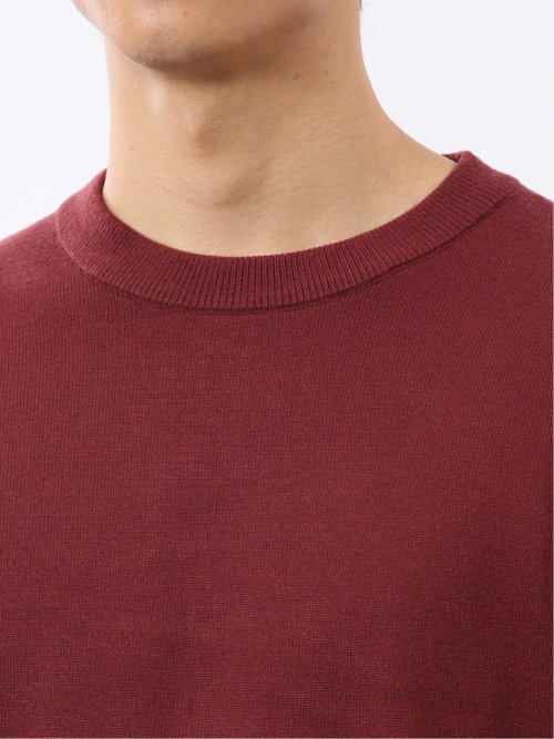 ウォッシャブル ストレッチ 天竺 クルーニット