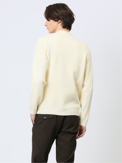 クロスストレッチ 天竺 モックネックニット