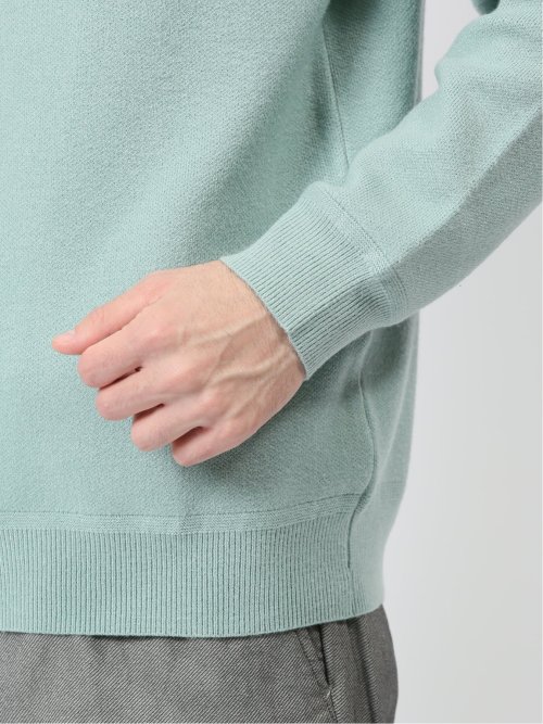 クロスストレッチ 天竺 モックネックニット