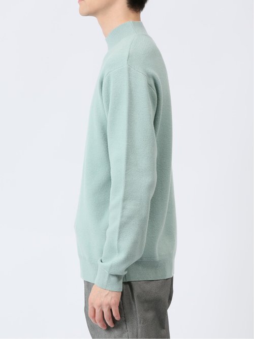 クロスストレッチ 天竺 モックネックニット