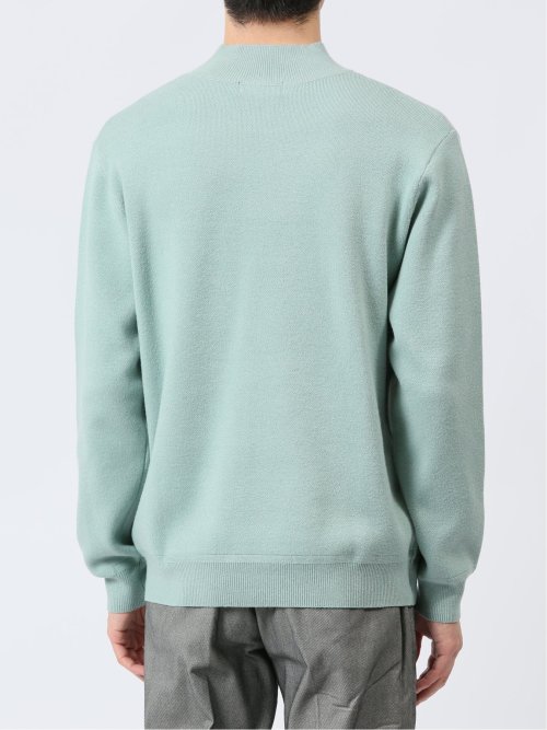 クロスストレッチ 天竺 モックネックニット