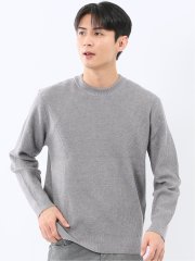 ウォッシャブル ストレッチ 鹿の子 クルーニット