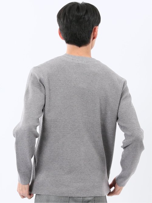 ウォッシャブル ストレッチ 鹿の子 クルーニット