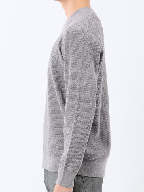 ウォッシャブル ストレッチ 鹿の子 クルーニット