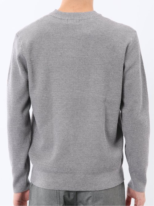 ウォッシャブル ストレッチ 鹿の子 クルーニット