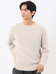 ウォッシャブル ストレッチ 鹿の子 クルーニット