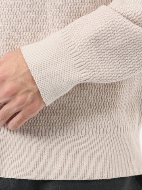 ウォッシャブル ストレッチ 鹿の子 クルーニット