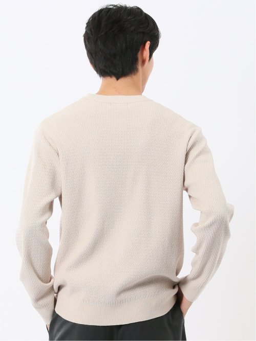 ウォッシャブル ストレッチ 鹿の子 クルーニット