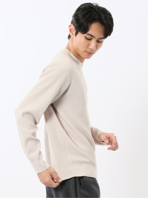 ウォッシャブル ストレッチ 鹿の子 クルーニット