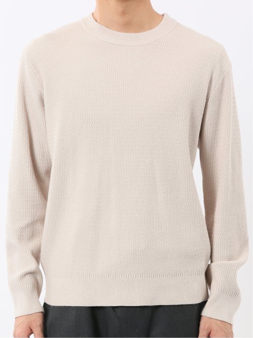 ウォッシャブル ストレッチ 鹿の子 クルーニット