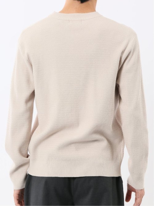 ウォッシャブル ストレッチ 鹿の子 クルーニット