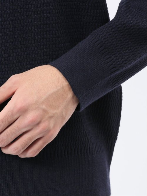 ウォッシャブル ストレッチ 鹿の子 クルーニット