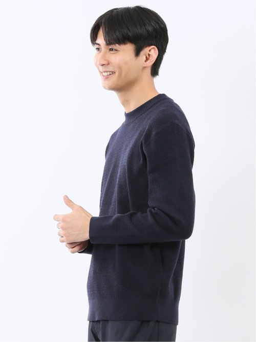 ウォッシャブル ストレッチ 鹿の子 クルーニット