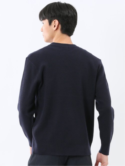 ウォッシャブル ストレッチ 鹿の子 クルーニット