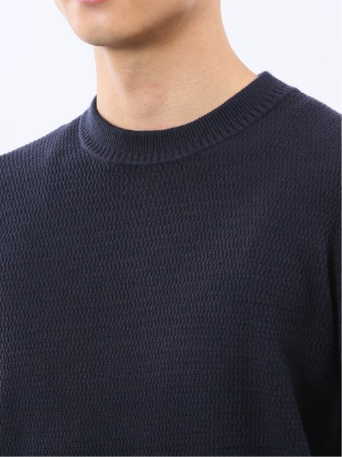 ウォッシャブル ストレッチ 鹿の子 クルーニット