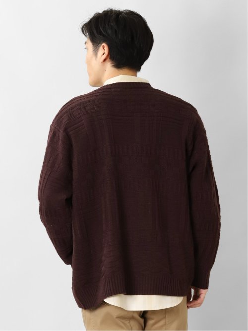 リンクスジャガード Vネック BIGニットカーディガン