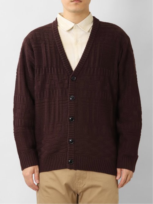 リンクスジャガード Vネック BIGニットカーディガン